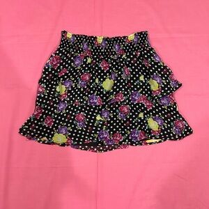 Luv Betsey by Betsey Johnson NWT ruffled polka dot floral skirt